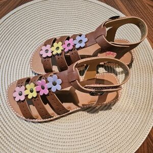 Rachel Shoes Kids Sandals with Colorful Flowers